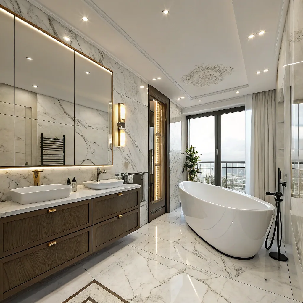 Elegant bathroom with high-quality fittings