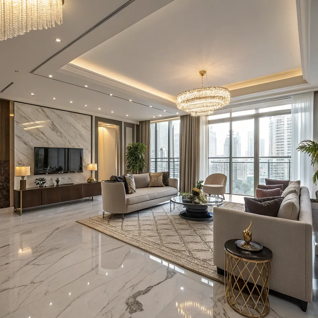Luxury apartment interior after renovation